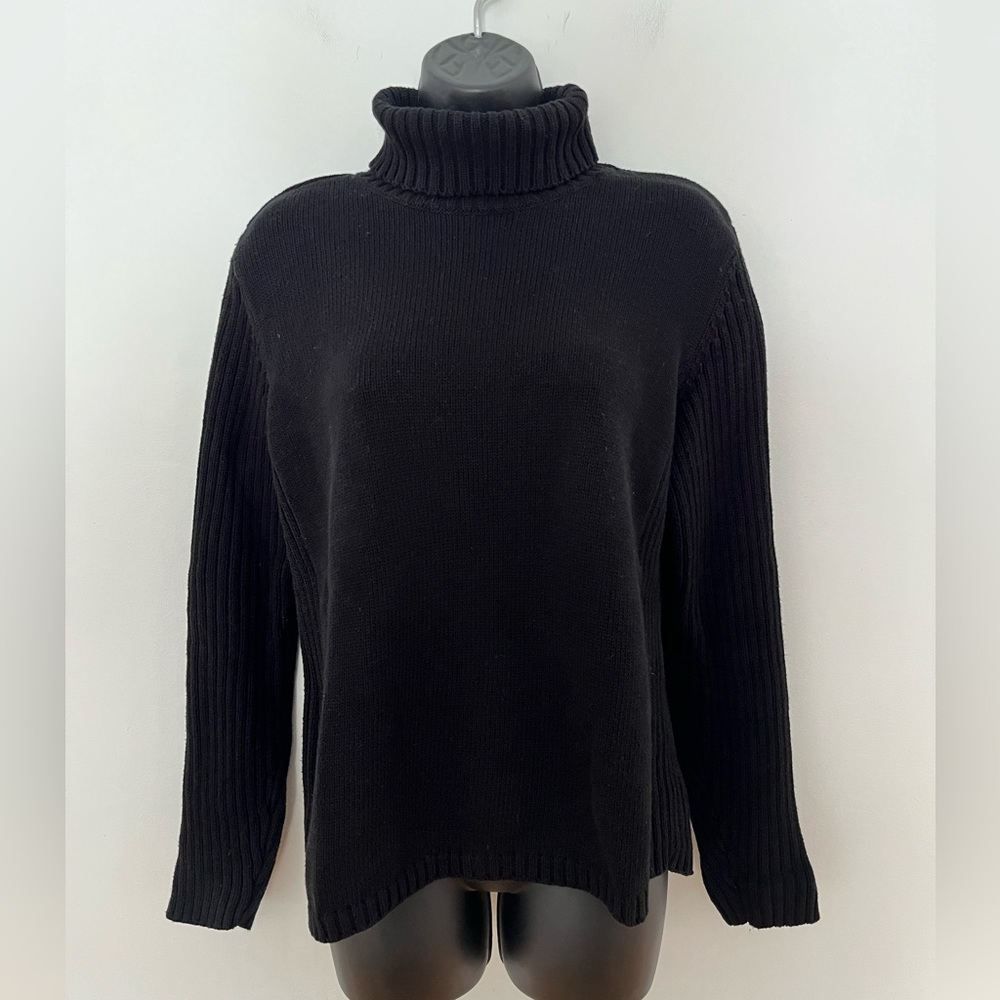 Charter Club Cotton Knit Turtleneck, Size Large